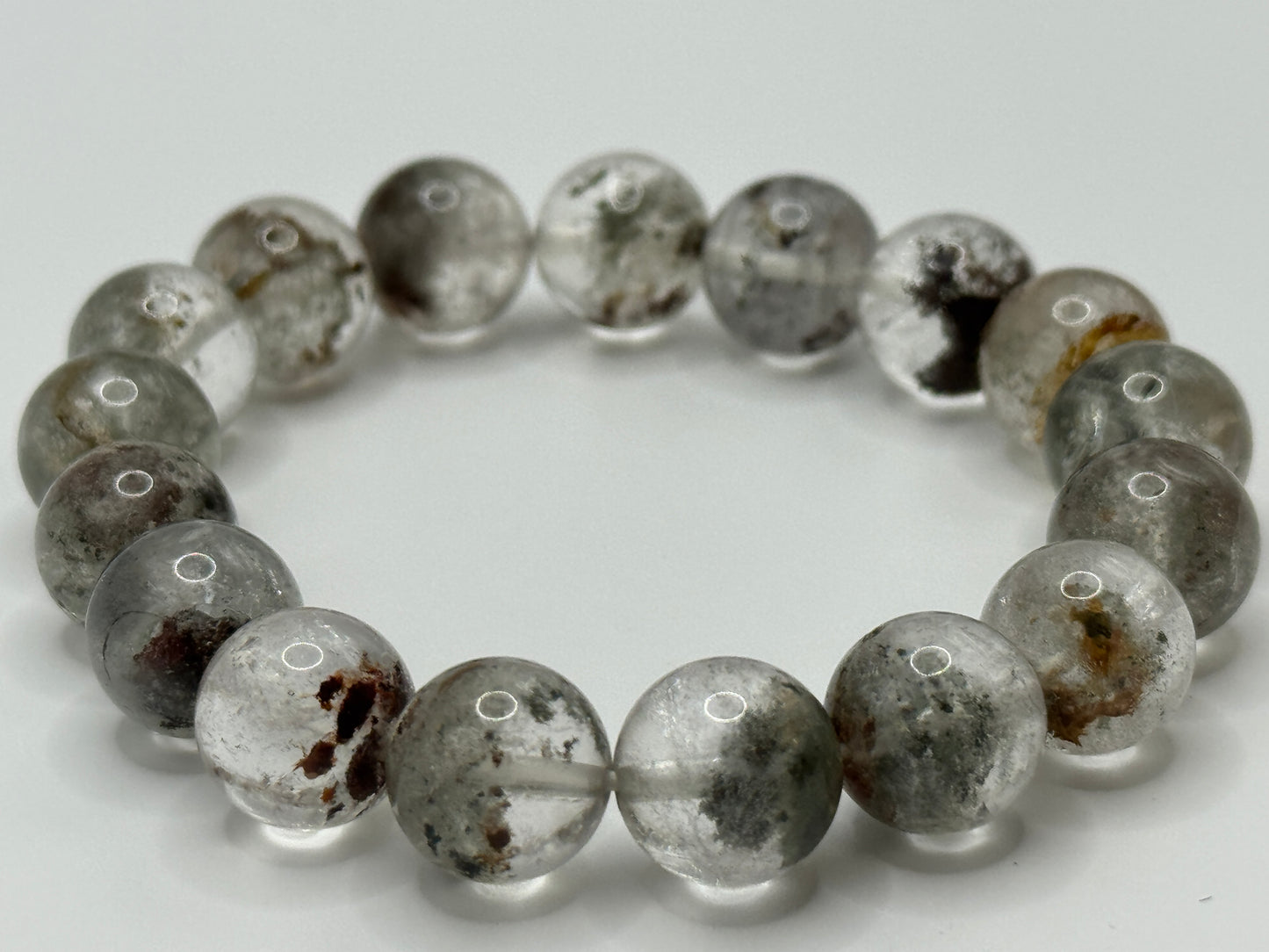 ガーデン ルチル クォーツ ブレスレット 12mm 16cm 43g ブラジル産