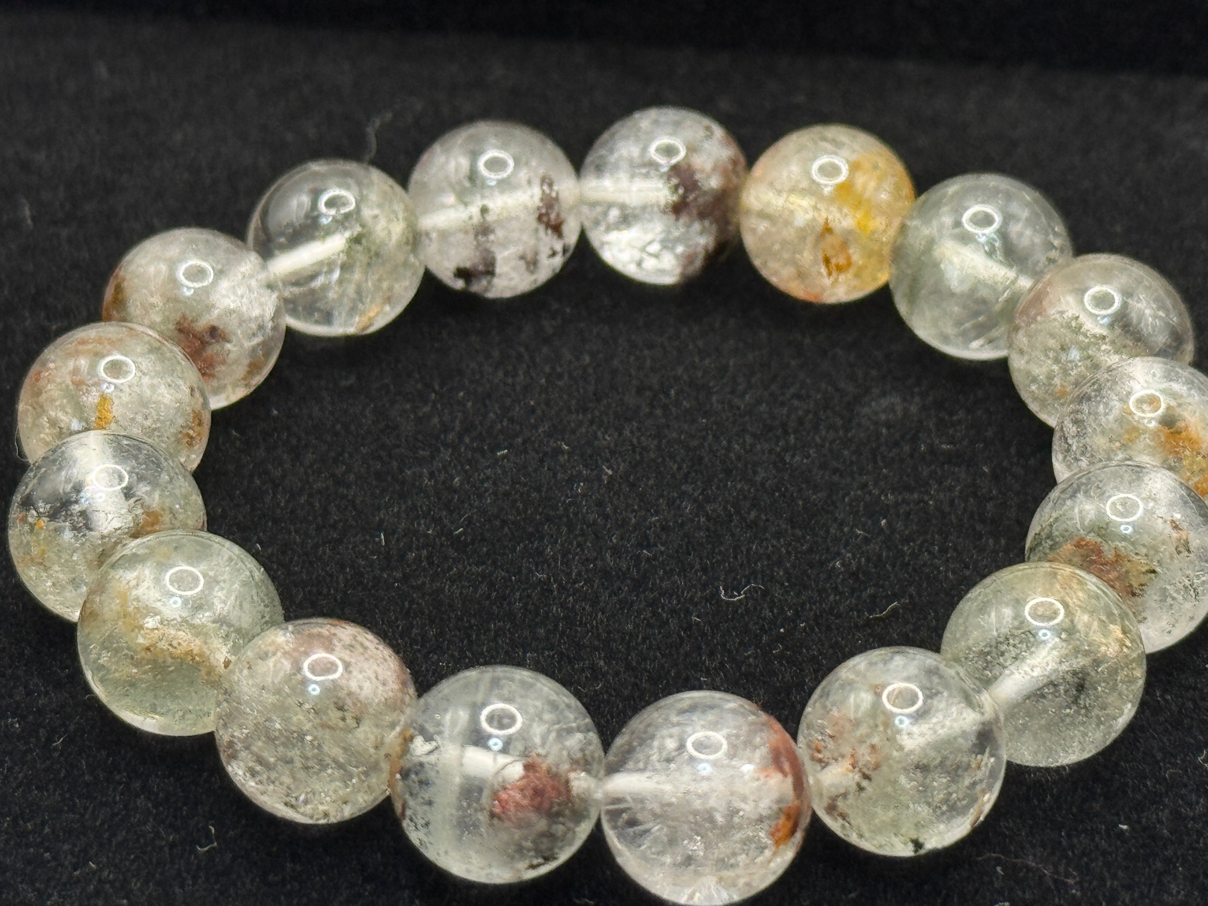 ガーデン ルチル クォーツ ブレスレット 12mm 16cm 43g ブラジル産